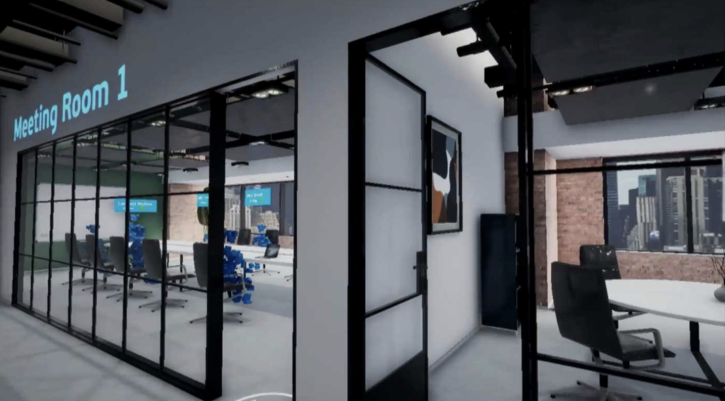 A virtual office made in PixelMax, a Hadean partner